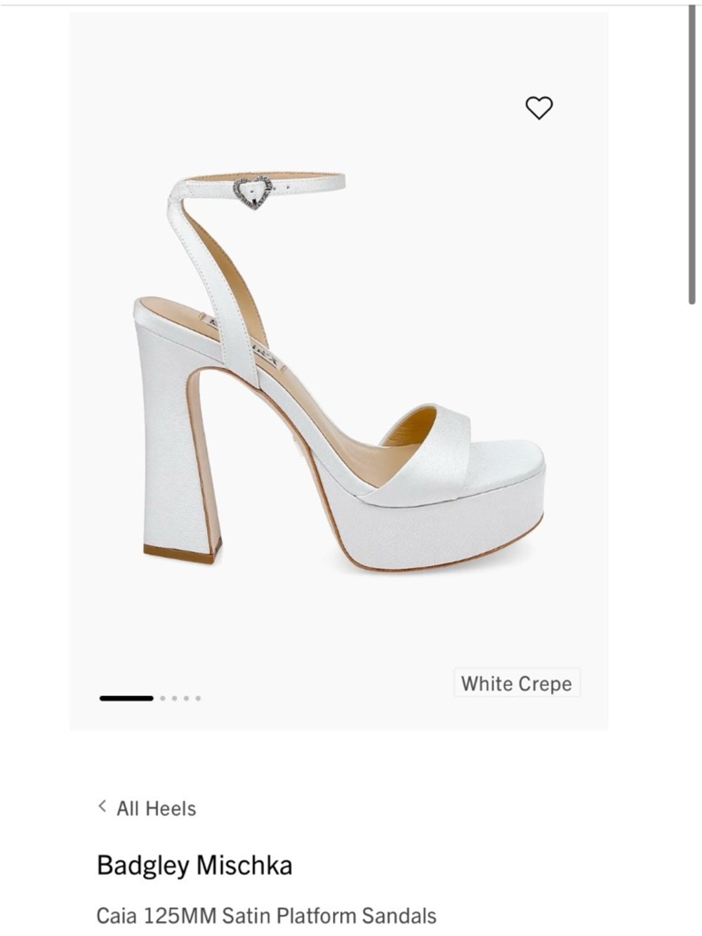 Badgley Mischka White Open-Toe Ankle-Strap Heels